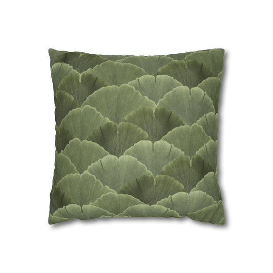 Green Artichoke Pattern Pillowcase - Botanical Decorative Throw Pillow Cover