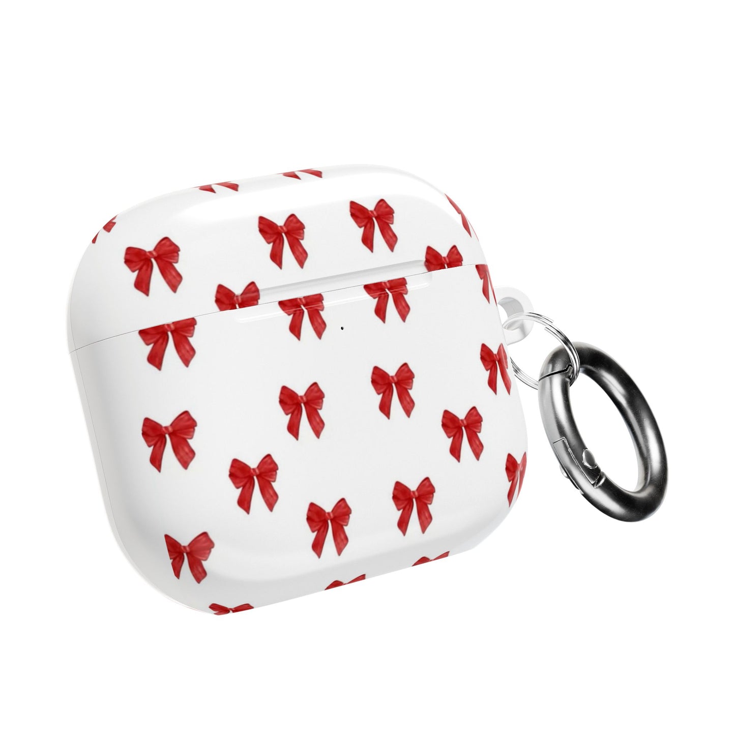 Red Bow Pattern AirPod Case — Cute Holiday Gift Cover