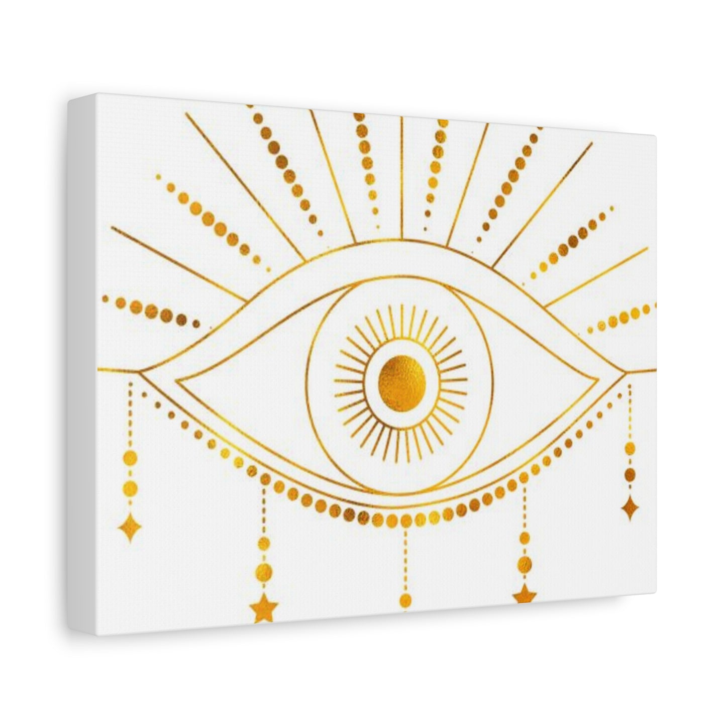 Golden Third Eye Canvas Art — Mystical Eye Wall Decor
