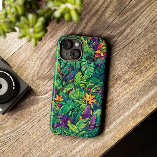 Tropical Jungle Phone Case — Vibrant Botanical Protective Cover