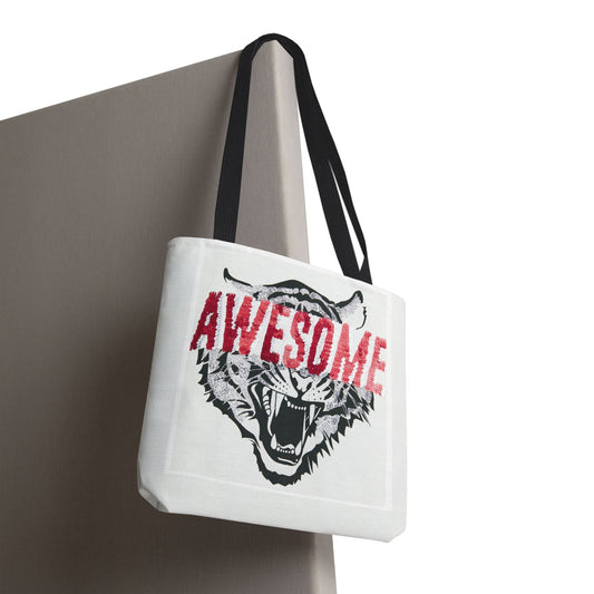 Awesome Tiger Tote Bag — Bold Graphic Animal Print Canvas Tote