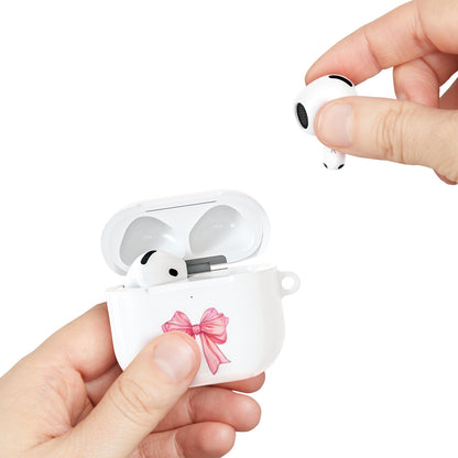 AirPod Case — Pink Ribbon Bow Cute Protective Silicone Case