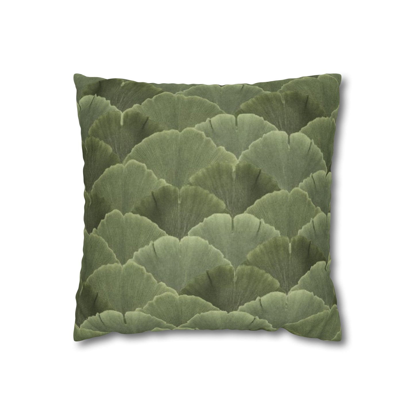 Green Artichoke Pattern Pillowcase - Botanical Decorative Throw Pillow Cover
