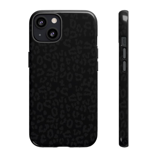 Black Leopard Tough Phone Case — Slim Protective iPhone Cover