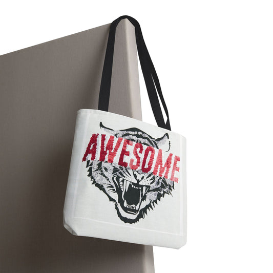 Awesome Tiger Tote Bag — Bold Graphic Animal Print Canvas Tote