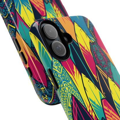 Colorful Surfboard Pattern Tough Phone Case — Tropical Beach Vibe