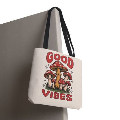 Good Vibes Mushroom Tote Bag