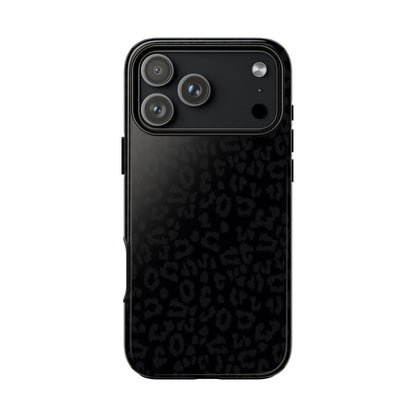 Black Leopard Tough Phone Case — Slim Protective iPhone Cover