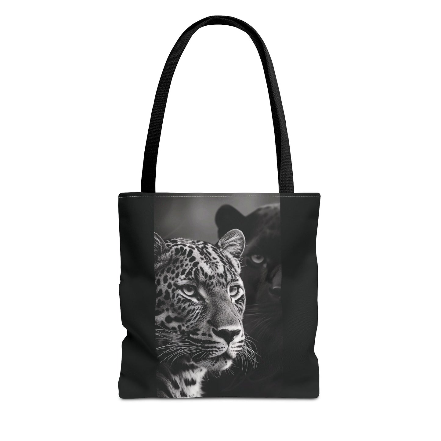 Leopard Duo Tote Bag — Black Panther & Leopard Photo Print