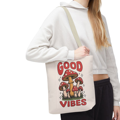 Good Vibes Mushroom Tote Bag