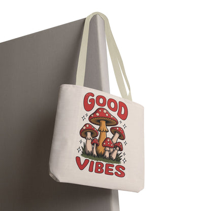 Good Vibes Mushroom Tote Bag
