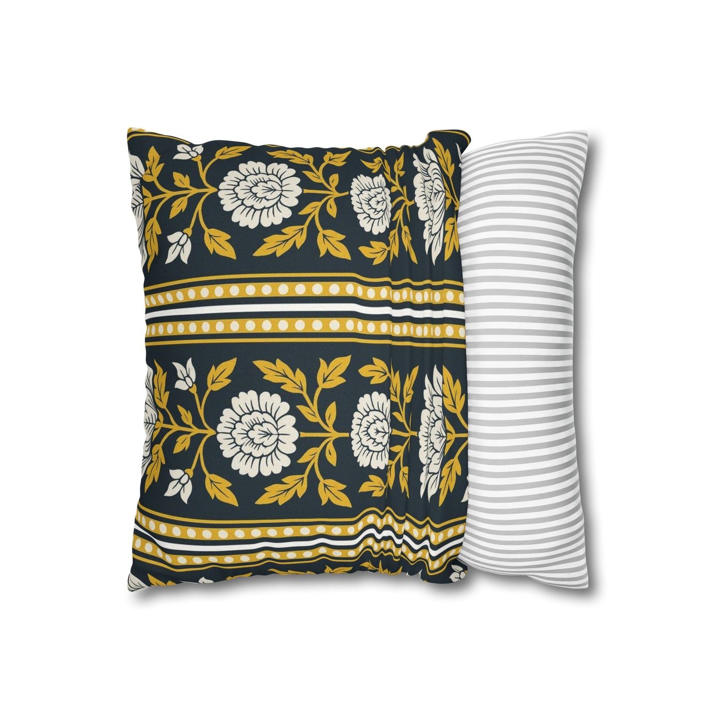 Decorative Square Pillowcase — Minimal White Spun Polyester Cover