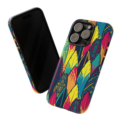 Colorful Surfboard Pattern Tough Phone Case — Tropical Beach Vibe