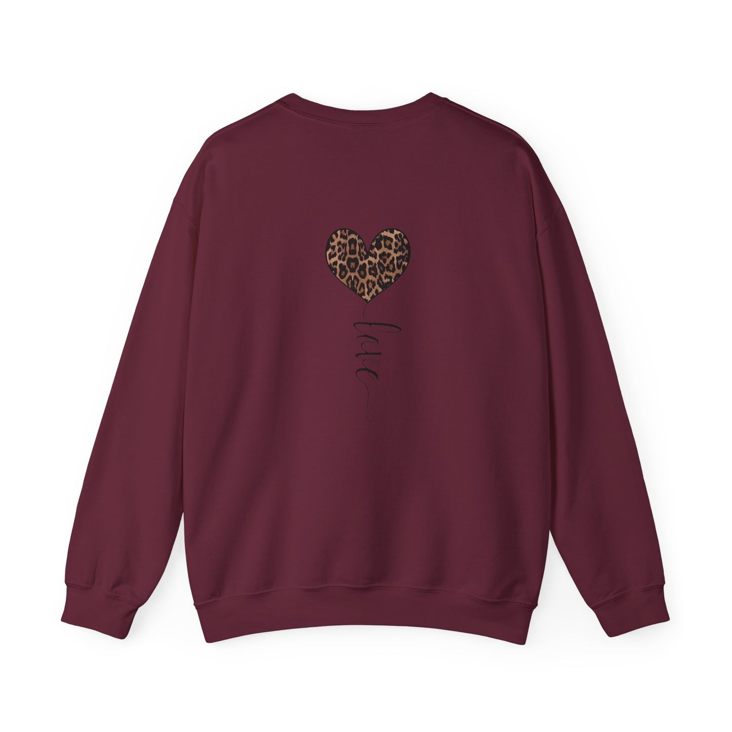 Leopard Heart "Love" Crewneck Sweatshirt