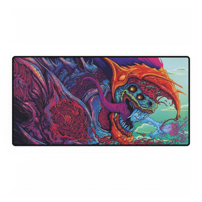 Psychedelic Monster Desk Mat — Colorful Skull Creature Gaming Mouse Pad