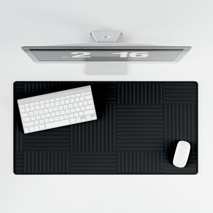 Black Textured Gaming Desk Mat — Anti-Slip Oversized Mouse Pad for Office & PC