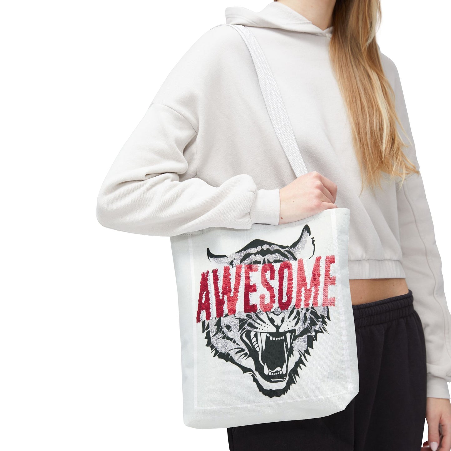 Awesome Tiger Tote Bag — Bold Graphic Animal Print Canvas Tote