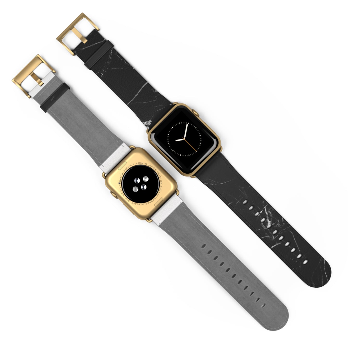 Black Marble Watch Band – Sleek Marble Pattern Replacement Strap for Apple Watch