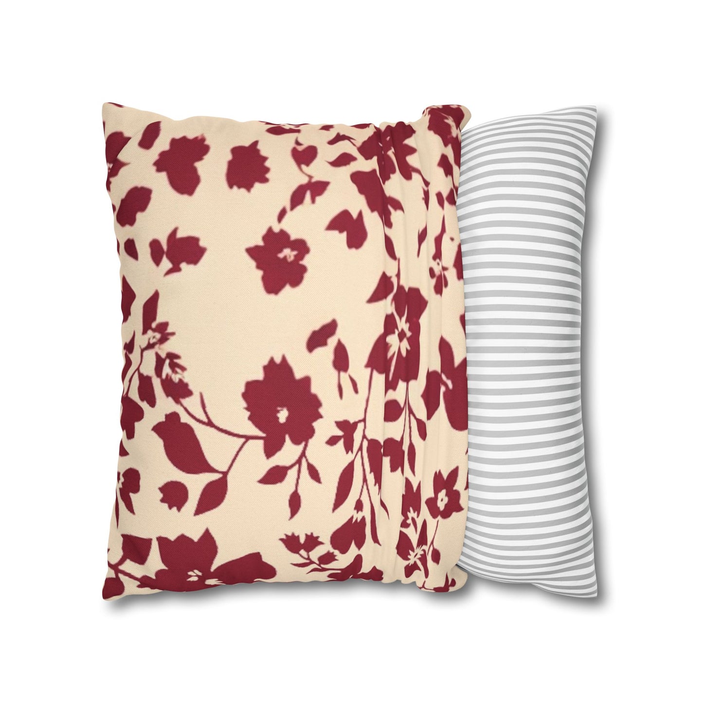 Abstract Red Lava Pattern Pillowcase — Decorative Square Throw Pillow Cover