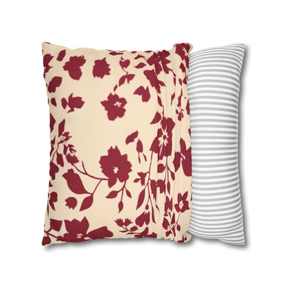 Abstract Red Lava Pattern Pillowcase — Decorative Square Throw Pillow Cover