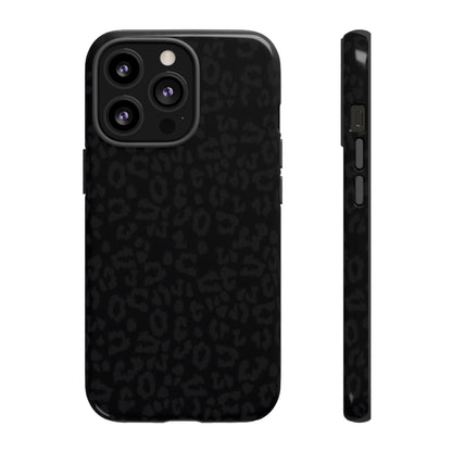 Black Leopard Tough Phone Case — Slim Protective iPhone Cover