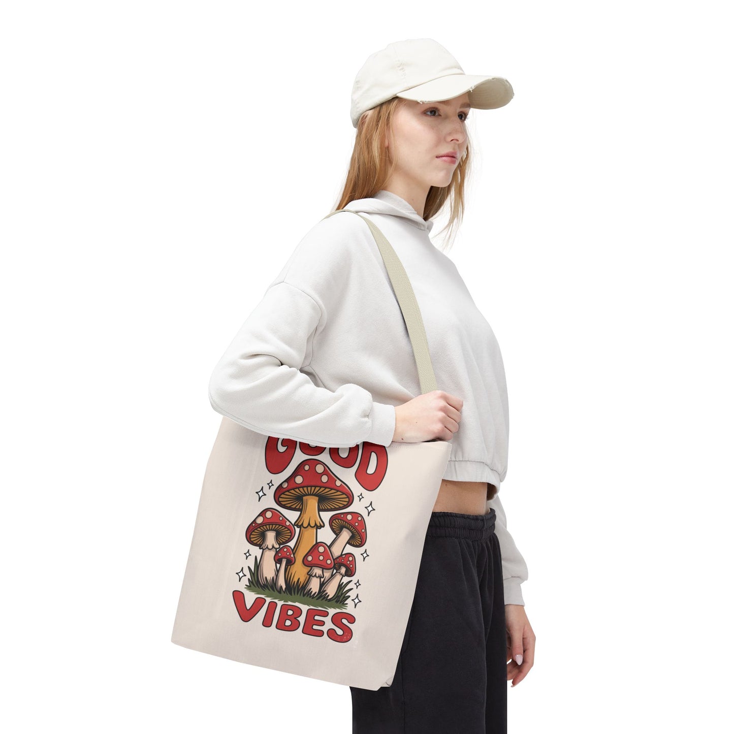 Good Vibes Mushroom Tote Bag