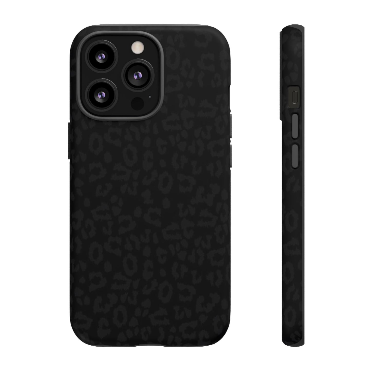Black Leopard Tough Phone Case — Slim Protective iPhone Cover