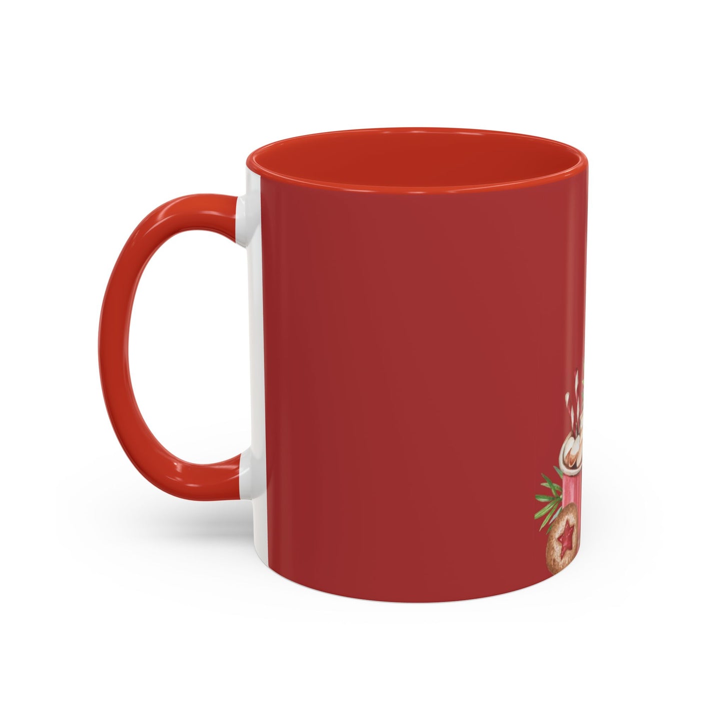 Holiday Hot Cocoa Mug — Festive Coffee Cup with Whipped Cream & Candy Design