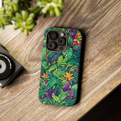 Tropical Jungle Phone Case — Vibrant Botanical Protective Cover