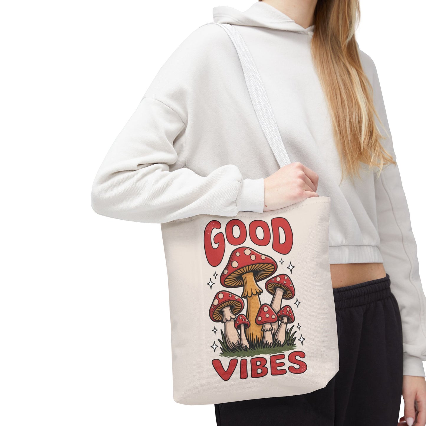 Good Vibes Mushroom Tote Bag