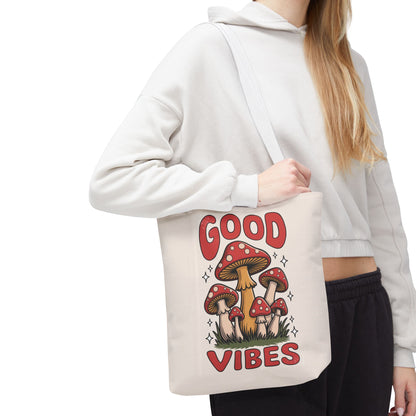 Good Vibes Mushroom Tote Bag