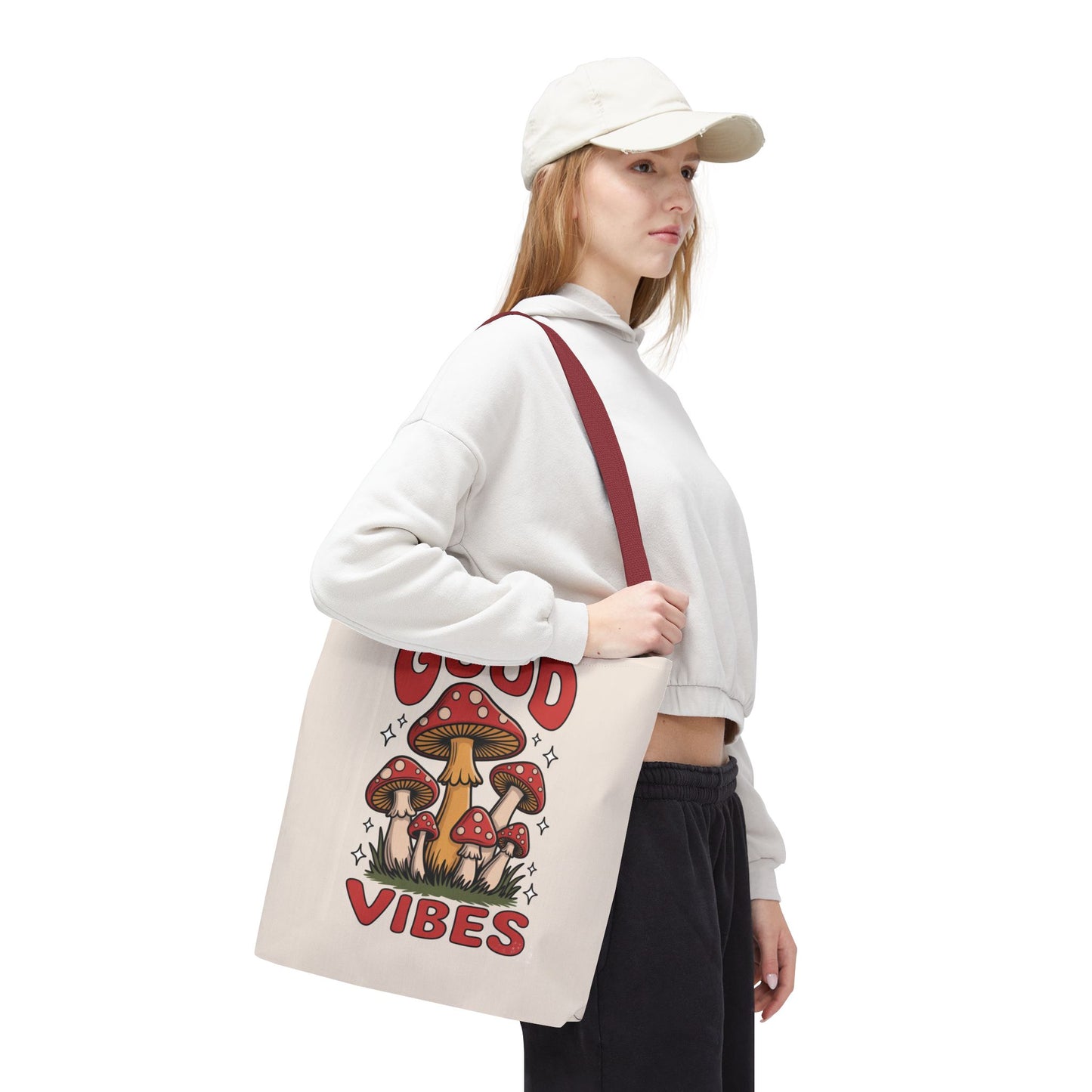 Good Vibes Mushroom Tote Bag