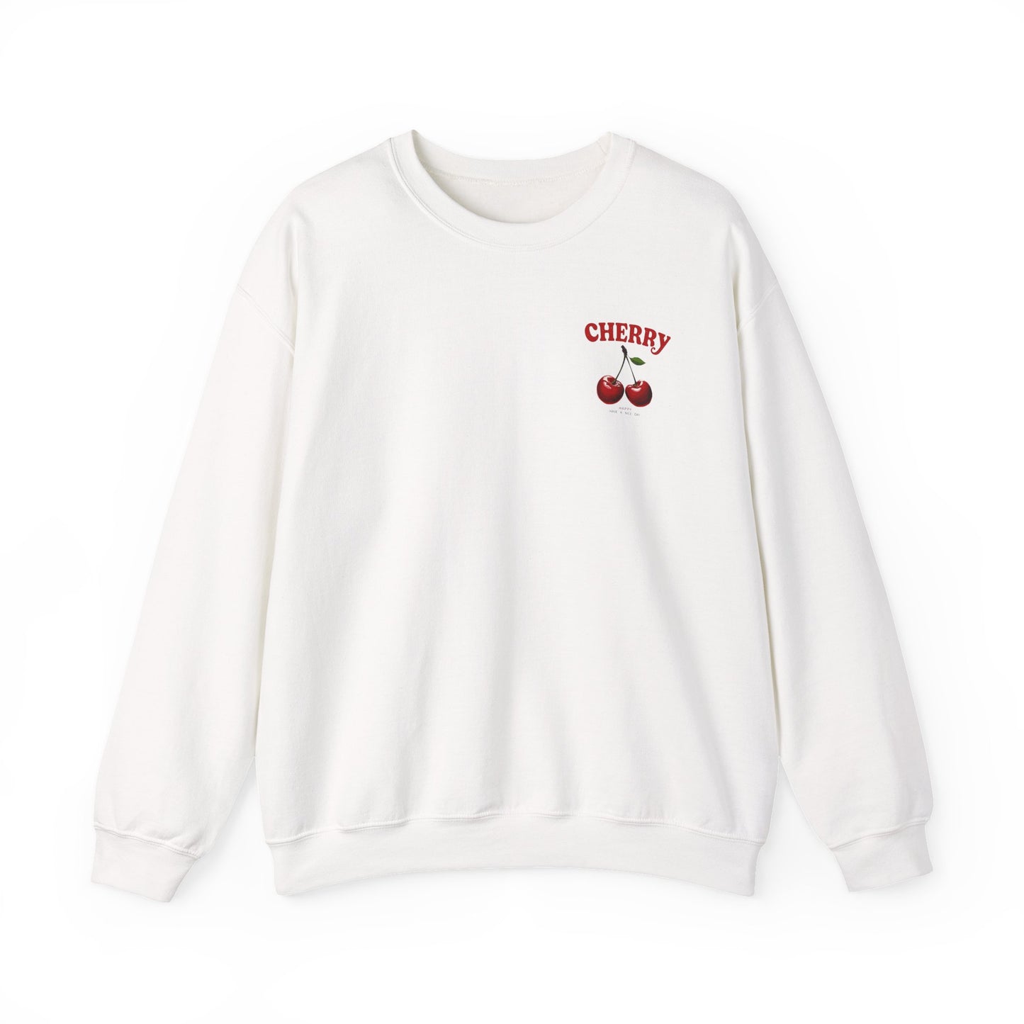 Cherry Graphic Sweatshirt — Retro Cherry Crewneck Pullover