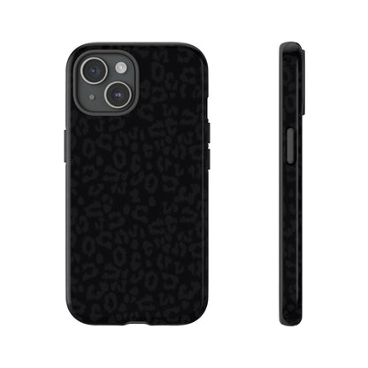 Black Leopard Tough Phone Case — Slim Protective iPhone Cover