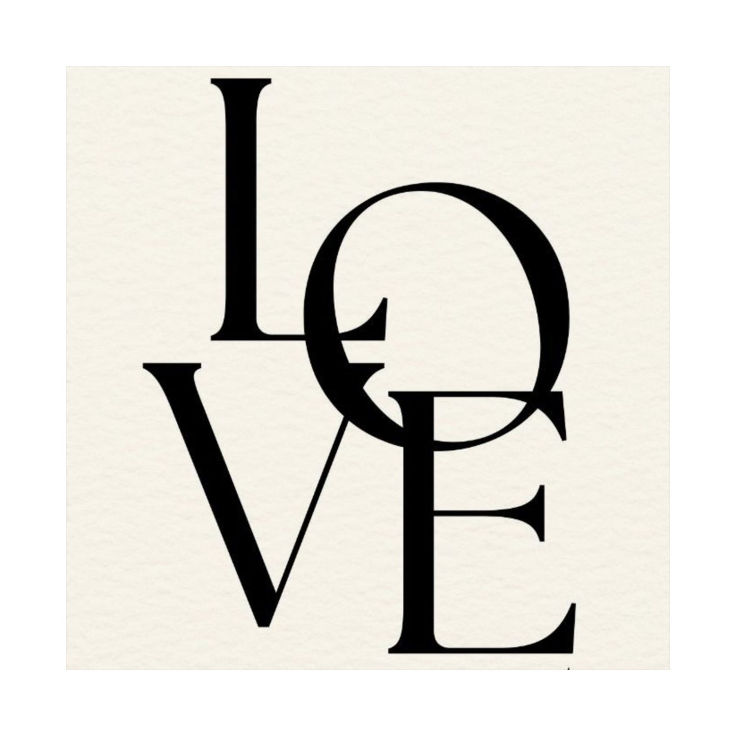 LOVE Typographic Poster — Matte Vertical Romance Wall Art