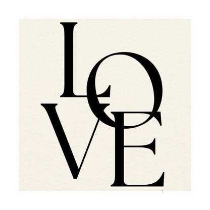 LOVE Typographic Poster — Matte Vertical Romance Wall Art