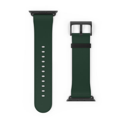 Forest Green Leather Watch Band — Classic Apple Watch Strap