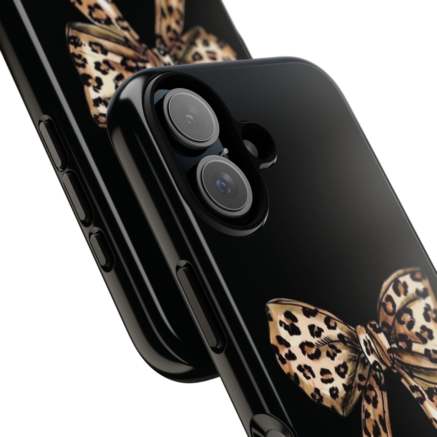 Leopard Bow Phone Case — Chic Animal Print Protective Cover