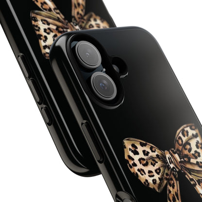 Leopard Bow Phone Case — Chic Animal Print Protective Cover