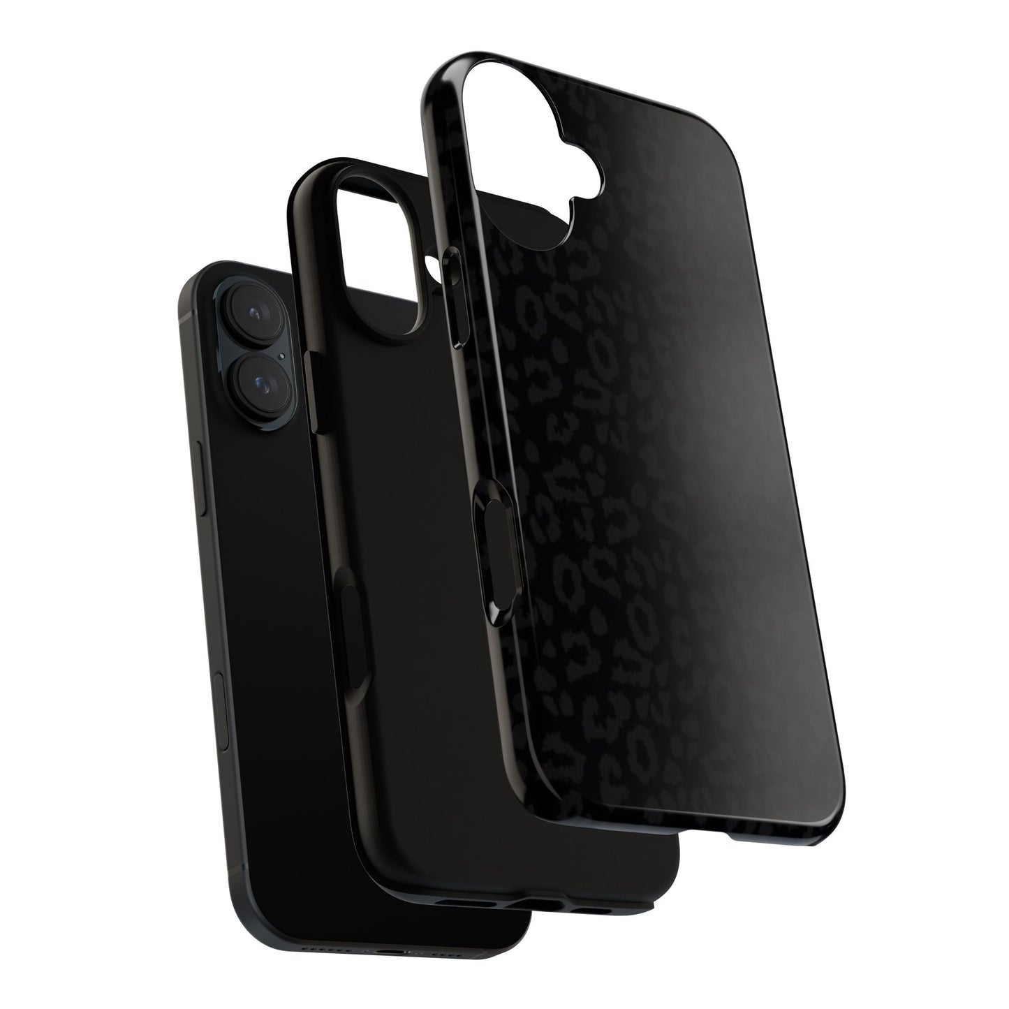 Black Leopard Tough Phone Case — Slim Protective iPhone Cover