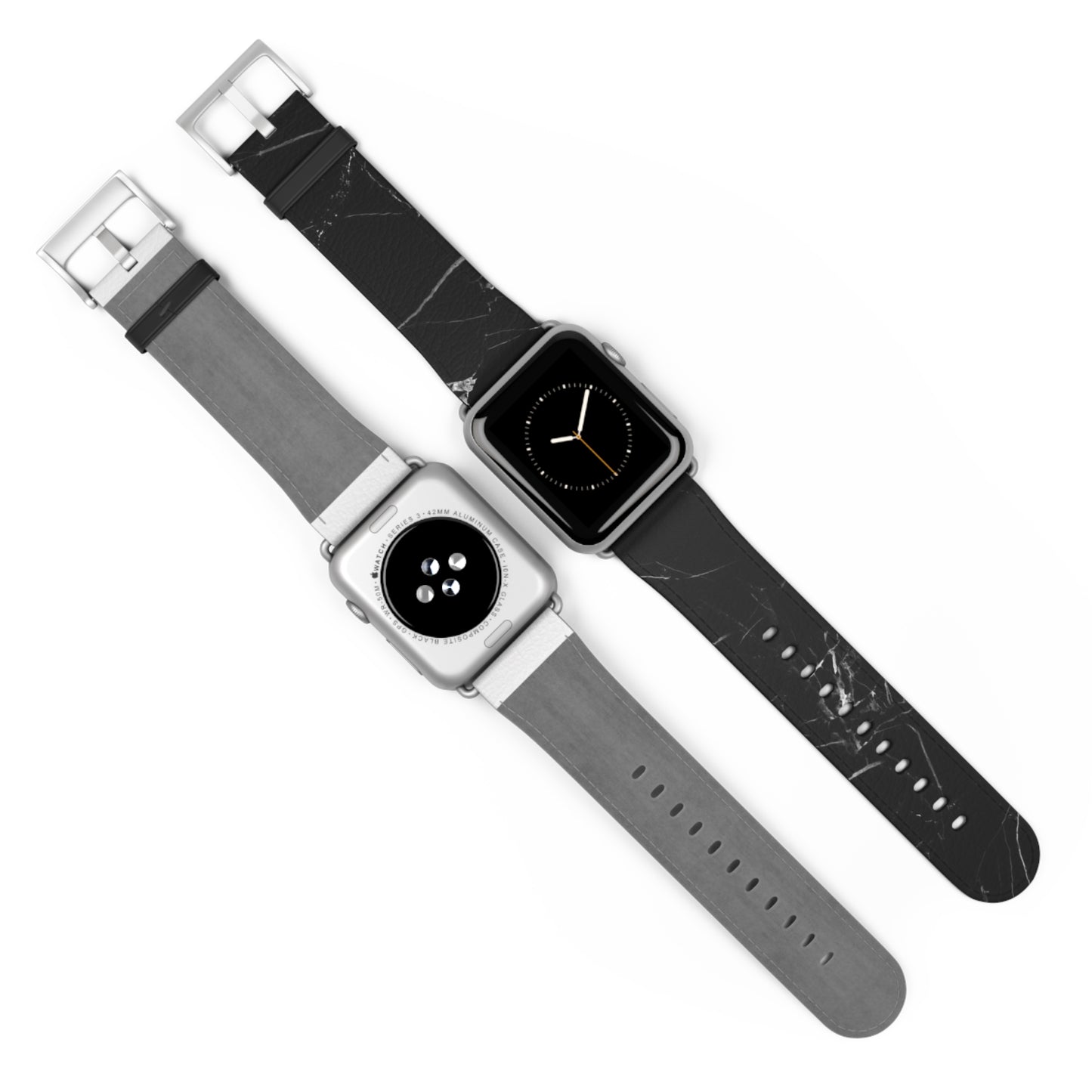 Black Marble Watch Band – Sleek Marble Pattern Replacement Strap for Apple Watch