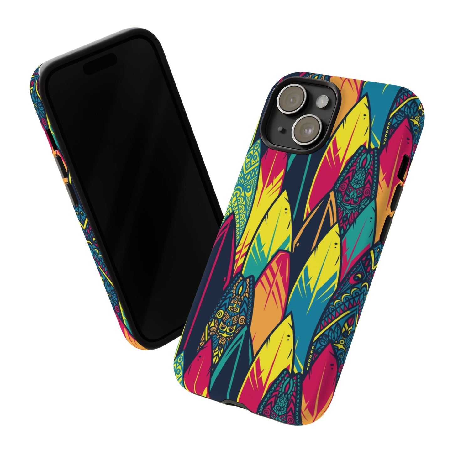 Colorful Surfboard Pattern Tough Phone Case — Tropical Beach Vibe