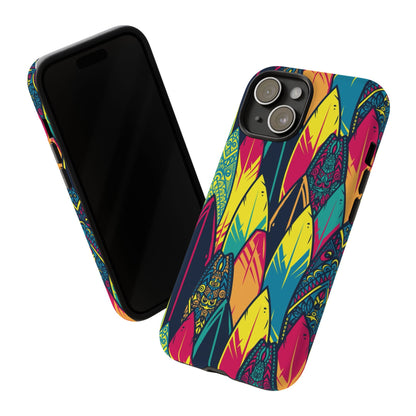 Colorful Surfboard Pattern Tough Phone Case — Tropical Beach Vibe