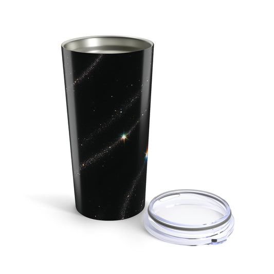 20oz Galaxy Black Stainless Tumbler — Sparkling Night Sky Travel Cup