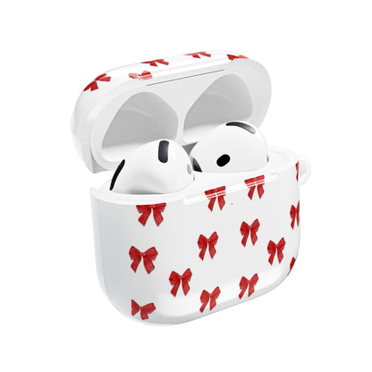 Red Bow Pattern AirPod Case — Cute Holiday Gift Cover