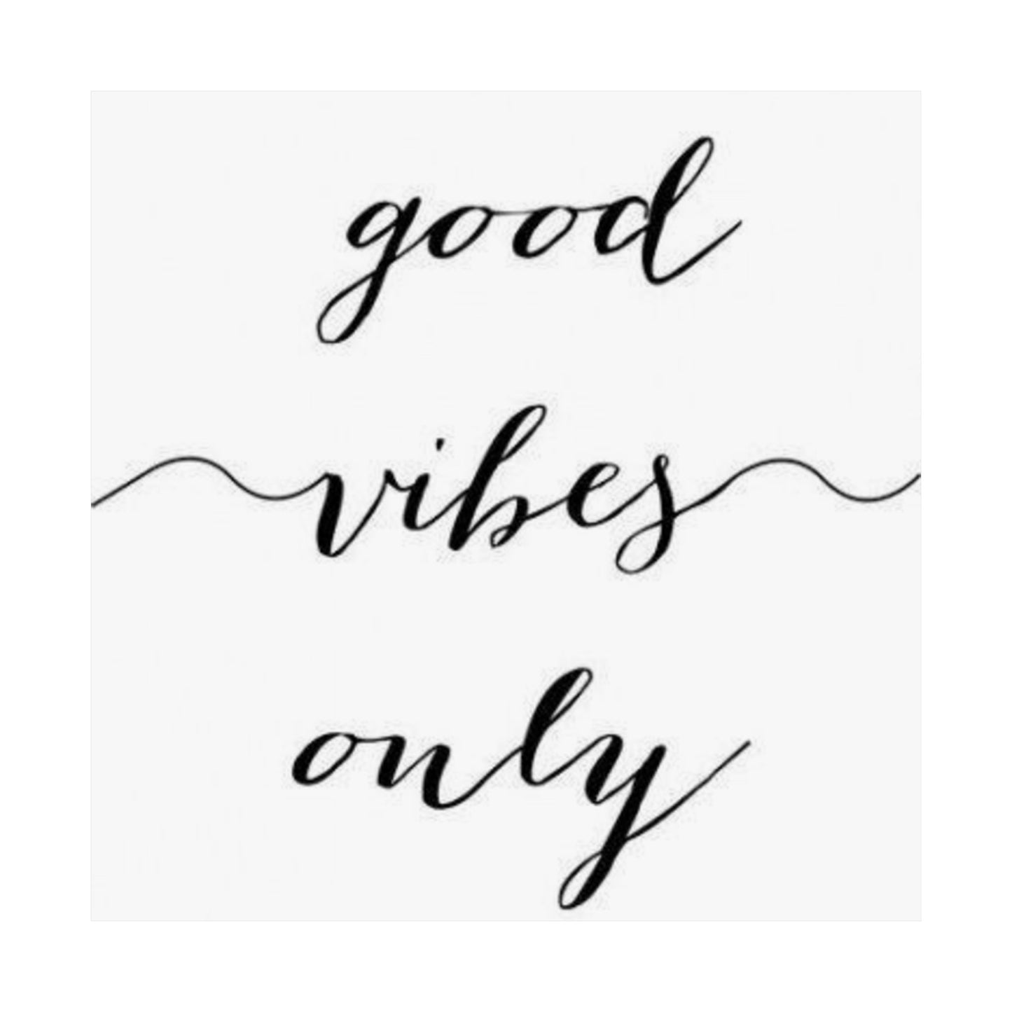 Good Vibes Only Matte Vertical Poster — Minimalist Script Wall Art