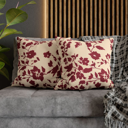 Abstract Red Lava Pattern Pillowcase — Decorative Square Throw Pillow Cover