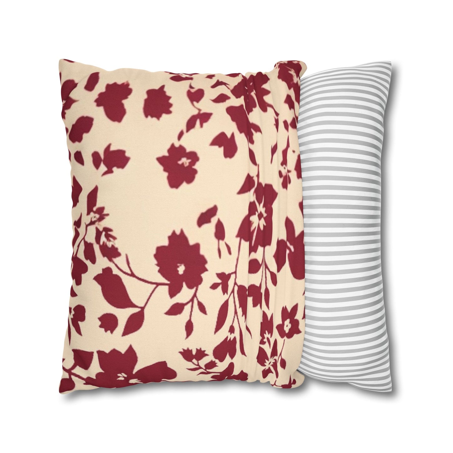 Abstract Red Lava Pattern Pillowcase — Decorative Square Throw Pillow Cover