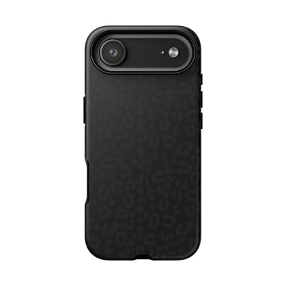 Black Leopard Tough Phone Case — Slim Protective iPhone Cover
