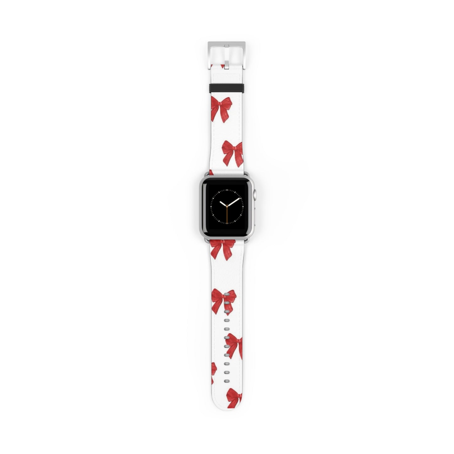 Watch Band — Red Bow Pattern Holiday Strap